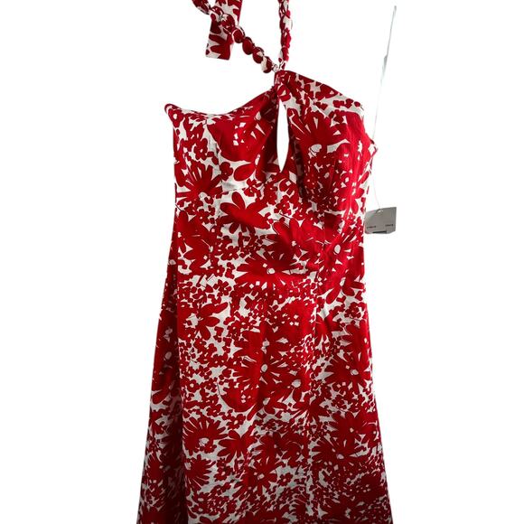 Signature by Robbie Bee Halter Top Sundress Red & White Sz 12 - Picture 7 of 9